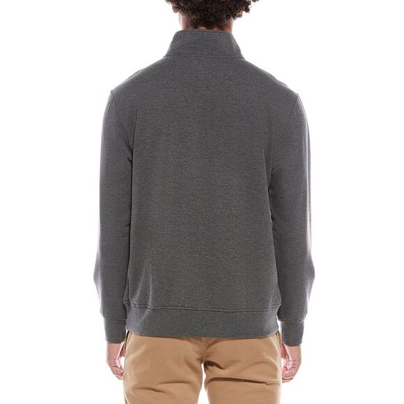 Tailorbyrd Mens  Fleece 1/4-Zip Mock Pullover, Gray - Picture 2 of 3